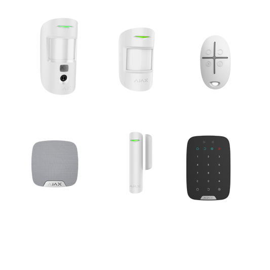 caravan security camera options includes indoor security camera, motion detector, key pad, indoor siren 